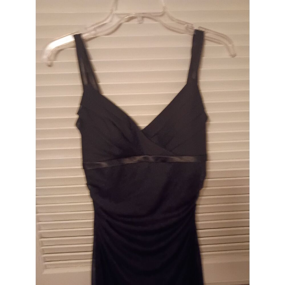 Ruby Rox Black V-Neck Ruched High-Low Dress - Picture 3 of 6